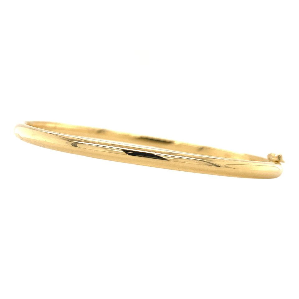 Vintage 18K Gold Smooth Bangle