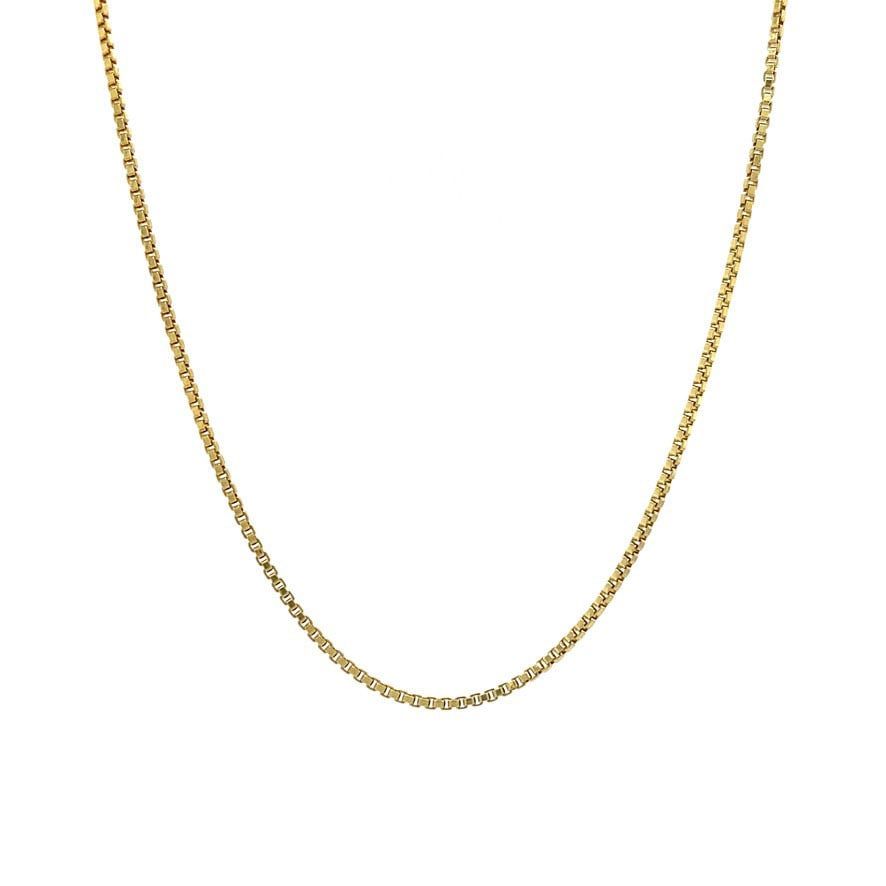 Vintage 14K Gold Long Necklace Venetian 44 cm