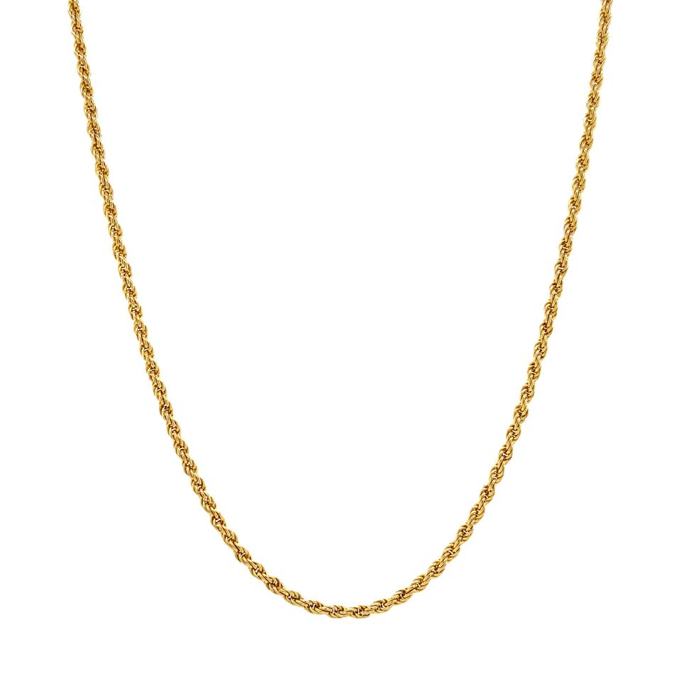 Vintage 14K Gold Rope Necklace