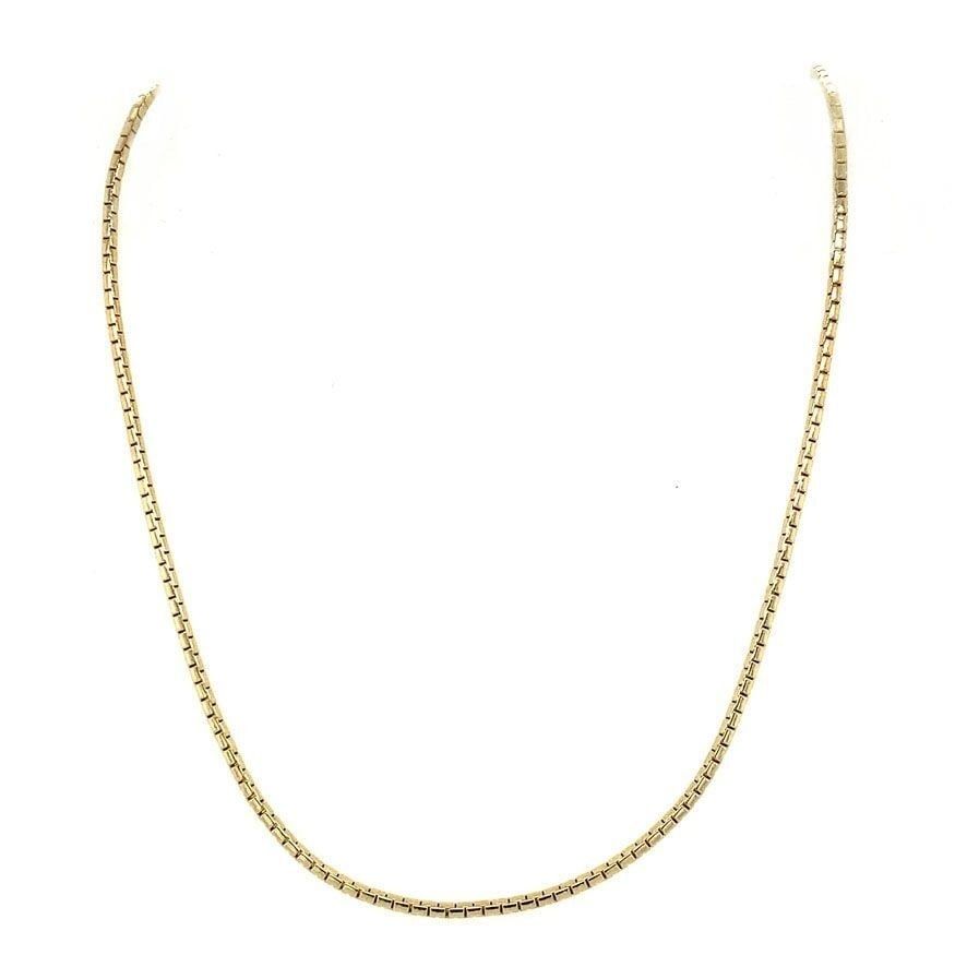 Vintage 14K Gold Long Necklace Fancy 45 cm