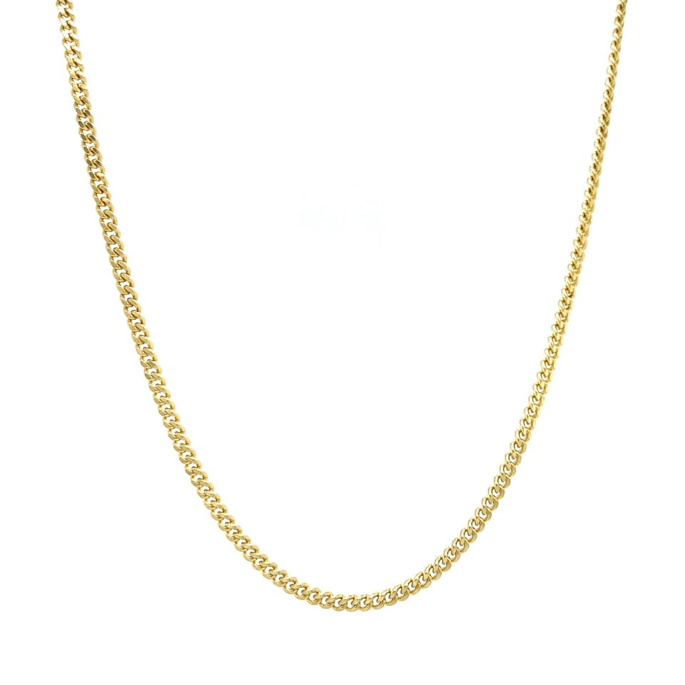 Vintage 14K Gold Long Necklace Curb 56 cm