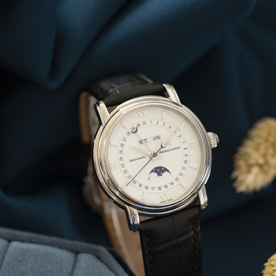Vintage Maurice Lacroix Masterpiece Phase de Lune Watch