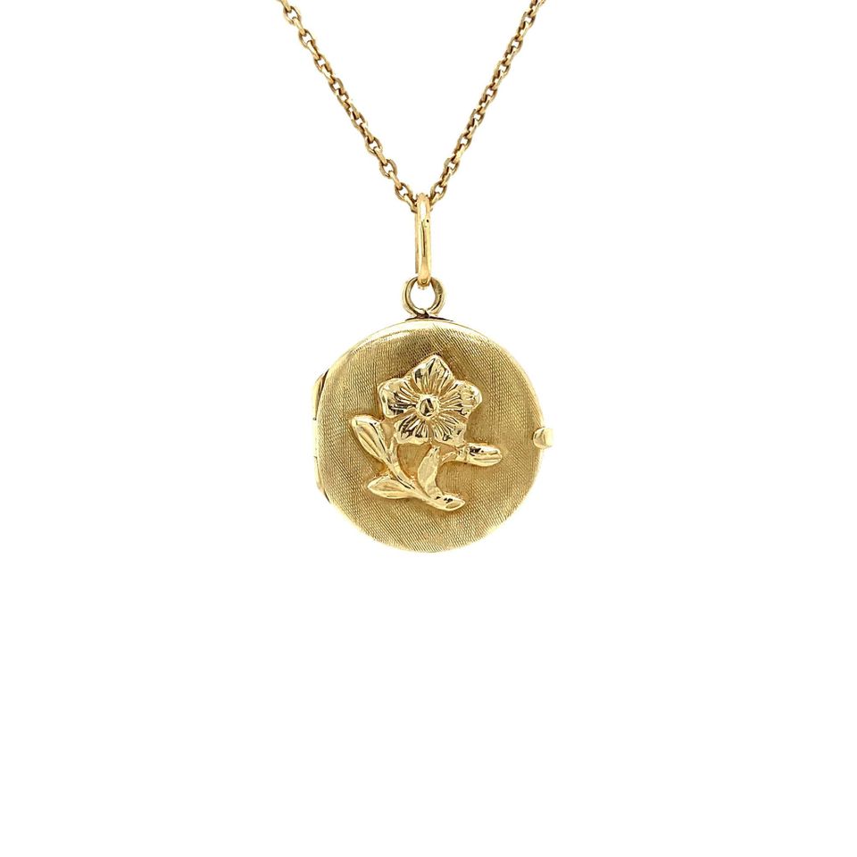 Vintage 14K Gold Locket with Engraving