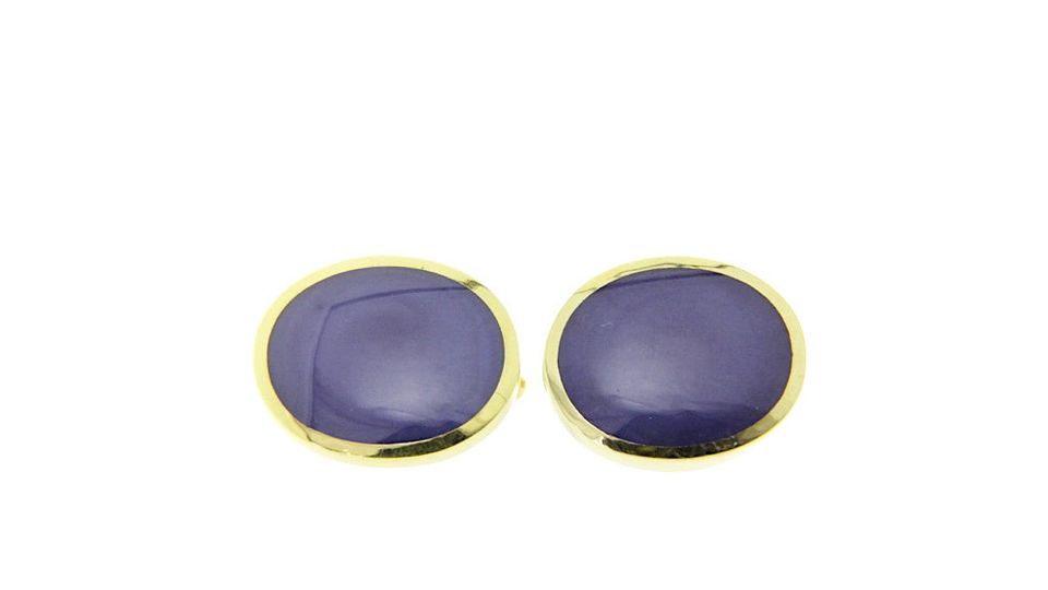 Vintage 14K Gold Cufflinks with Star Sapphire