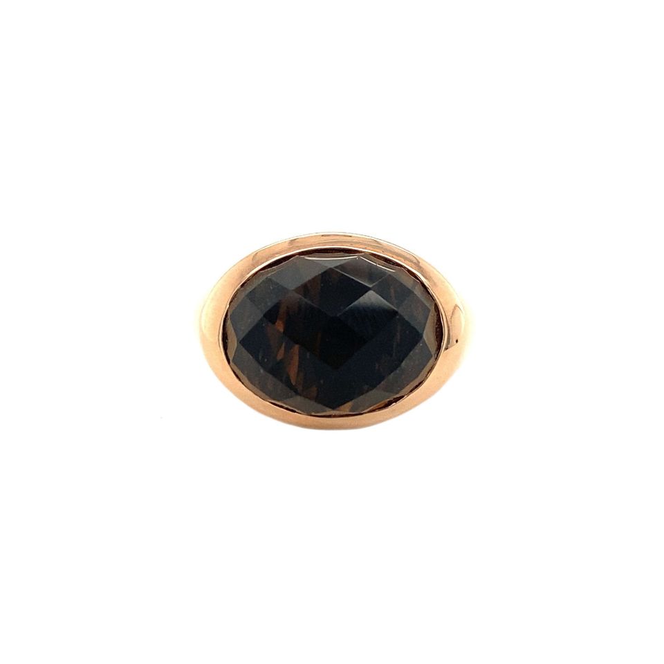 Vintage 14K Gold Ring with Smoky Topaz