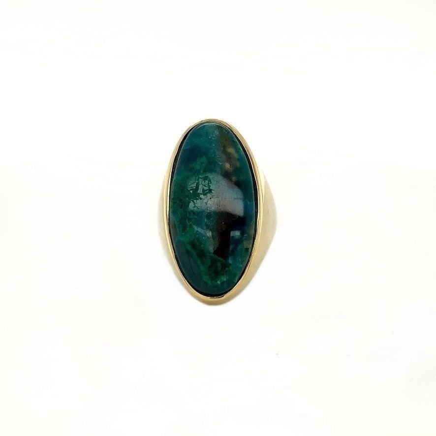 Vintage 14K Gold Ring with Epoxy